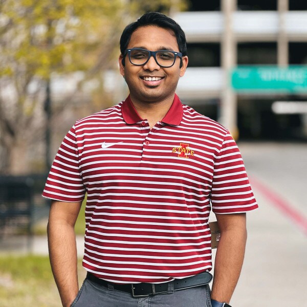 Nike® I-State Cardinal & White Striped DRI-Fit Polo